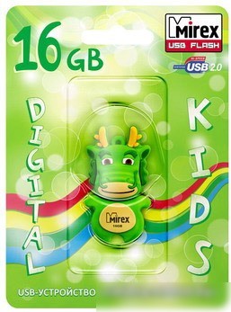 USB Flash Mirex DRAGON GREEN 16GB (13600-KIDGDR16)
