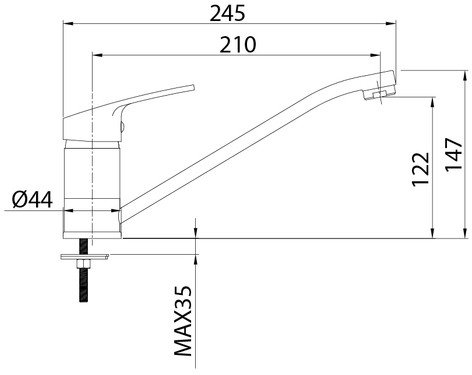 Смеситель Milardo Meal M06SB00M05