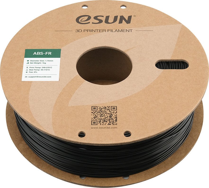 Пластик eSUN ABS-FR ABS-FR175B1Y1 (1.75мм, 1кг, черный)