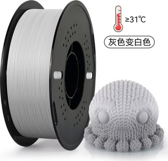 Пластик Kingroon Temperature Changing PLA 1.75мм HC139 (1кг, Gray/White)
