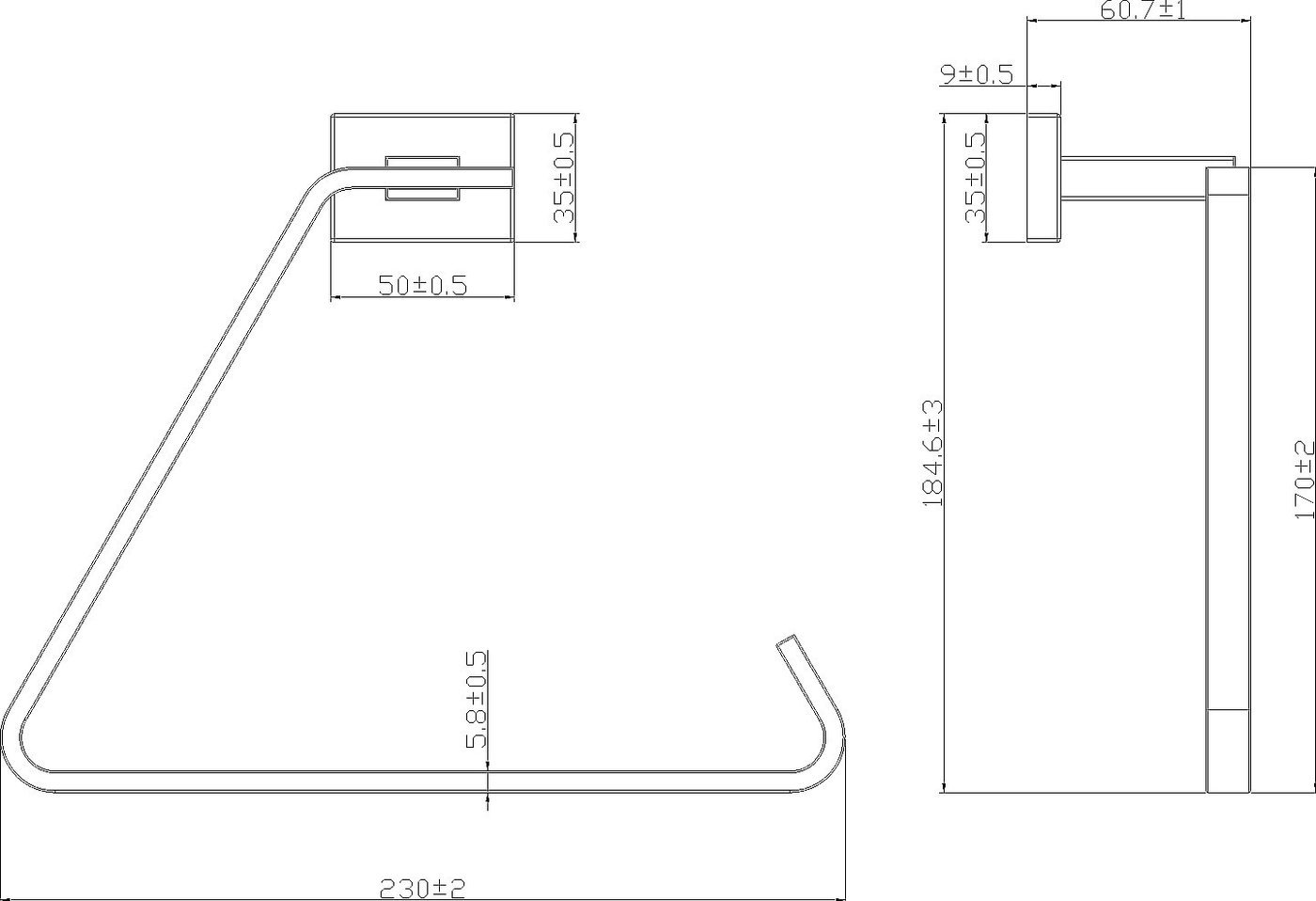 Держатель для полотенца Lauter 21TS1018 (Matt Black)