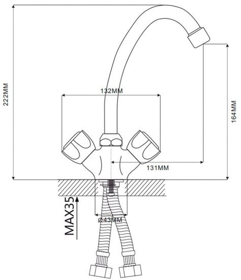 Смеситель Ekko E4112-2