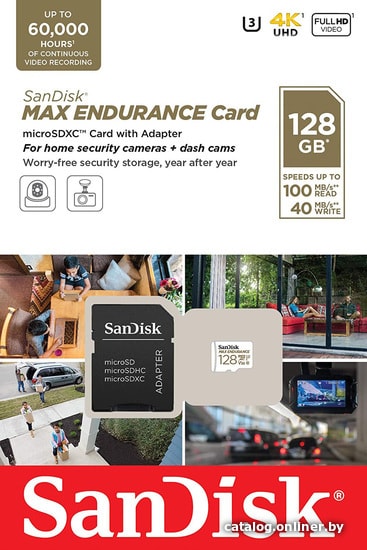 Карта памяти SanDisk microSDXC SDSQQVR-128G-GN6IA 128GB (с адаптером)