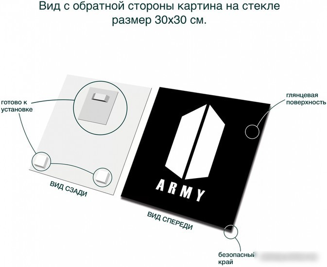 Картина Stamprint Army ID002 (30x30)