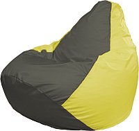 Кресло-мешок Flagman Груша Мега XXXL Г3.1-360 (темно-серый/желтый)