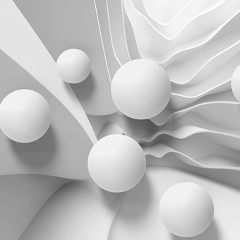 Фотообои Vimala 3D Шары и волны 270x300