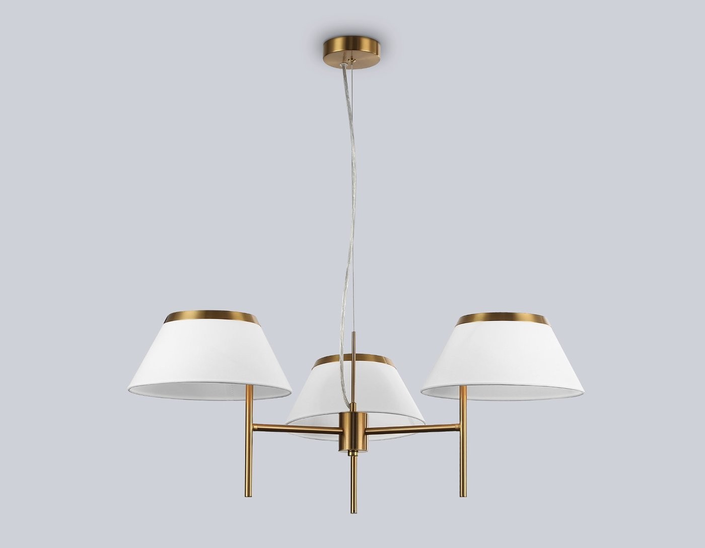 Подвесная люстра Ambrella LH72471/3 BS/WH (латунь/белый)