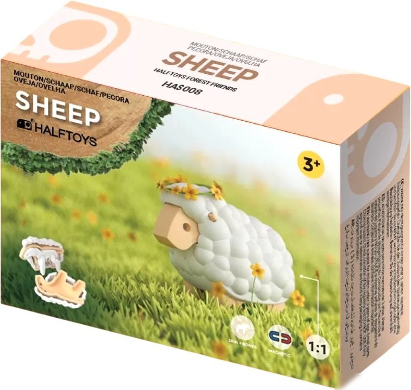 Магнитный конструктор Halftoys Animal Овца HAS008
