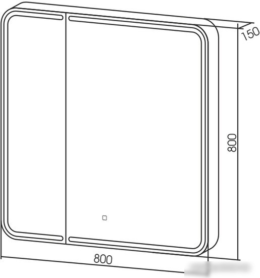 Silver Mirrors Шкаф с зеркалом Alliance 805x800 LED-00002516