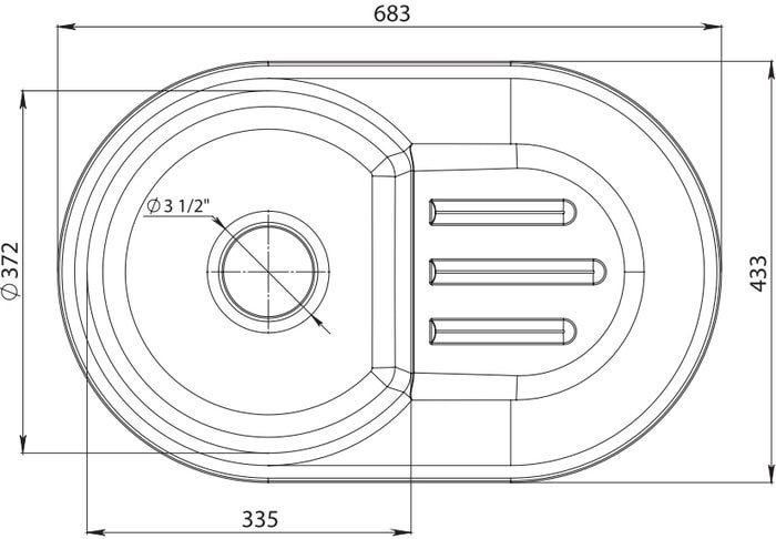 Кухонная мойка GranFest SMART GF-SM685L (песочный)