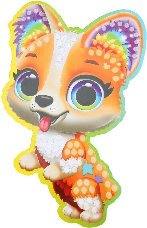 Алмазная мозаика MultiArt Кристальная мозаика фигурная Песики CRYSTFIG-114797