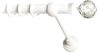 Lm Decor Кристалл (белый глянец, гладкая, 2.4м 25мм, 1 ряд)