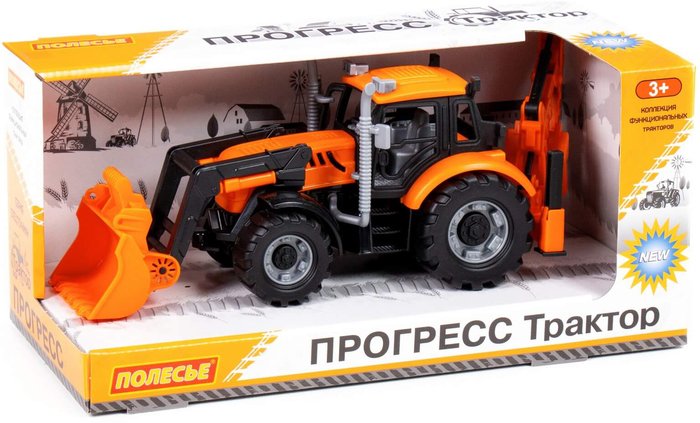 Экскаватор Полесье Прогресс 91789 (оранжевый)