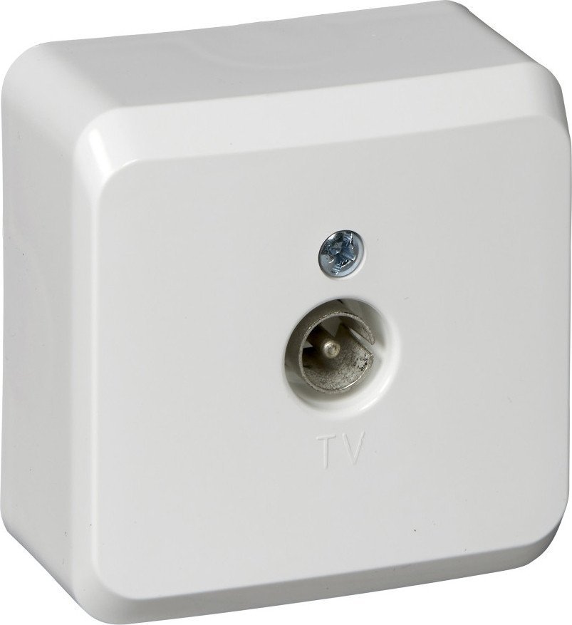 Розетка телевизионная Systeme Electric Этюд TVA-002B (белый)