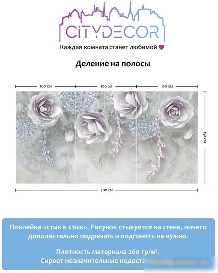 Фотообои Citydecor Абстракция 66 300x150
