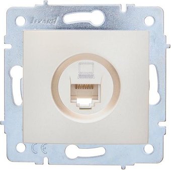 Розетка компьютерная Lezard Asti 7081-3088-139 (жемчужно-белый перламутр)