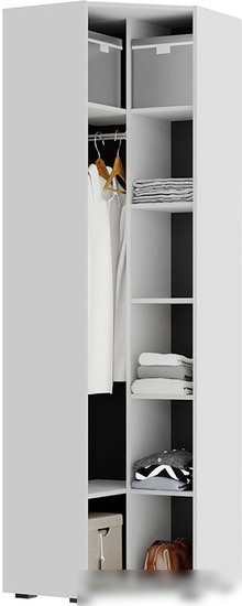 Шкаф распашной НК-Мебель Gloss 64х64 1-о дверный (белый/белый глянец)