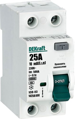 Устройство защитного отключения DEKraft УЗО-03 14258DEK