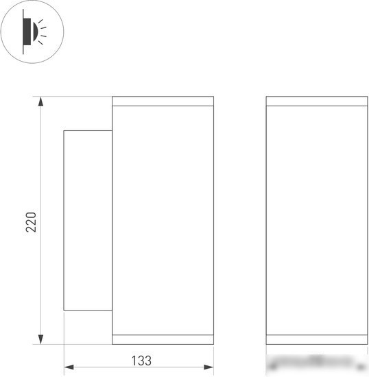 Уличный настенный светильник Arlight LGD-FORMA-WALL-TWIN-R90-2x12W Day4000 037250