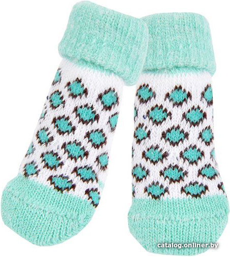 Носочки для животных Puppia Leone PARD-SO1592-MT-M (M, мятный с ромбами) Носочки для животных Puppia Leone PARD-SO1592-MT-M (M, мятный с ромбами)