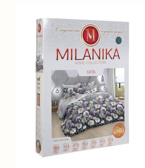 Постельное белье Milanika Пелагея Евро (бязь)