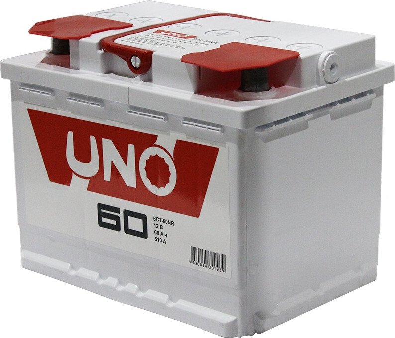 Автомобильный аккумулятор UNO 6СТ-60 NR Euro обратная R+ (60 А·ч)