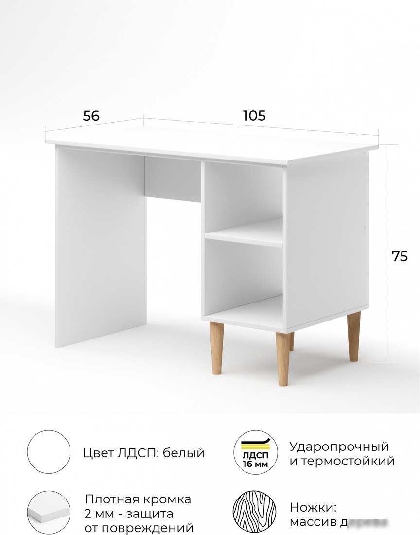 Стол MONOFIX Одос (белый)
