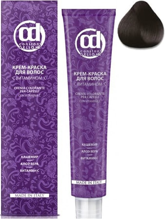 Крем-краска для волос Constant Delight Crema Colorante с витамином С 4/16 средне-кор-вый сандре шок-ый
