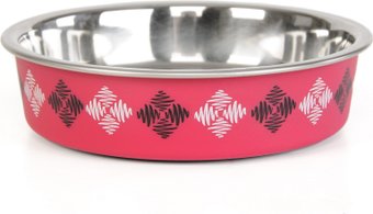 Миска ZooZooZoo Ромбы SWT-6001-260/rhomb (розовый)