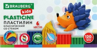Пластилин BRAUBERG Kids 106435 (6 цв)