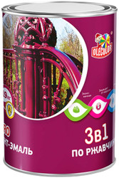 Грунт-эмаль Olecolor 3 в 1 по ржавчине 1014 0.9 кг (слоновая кость)
