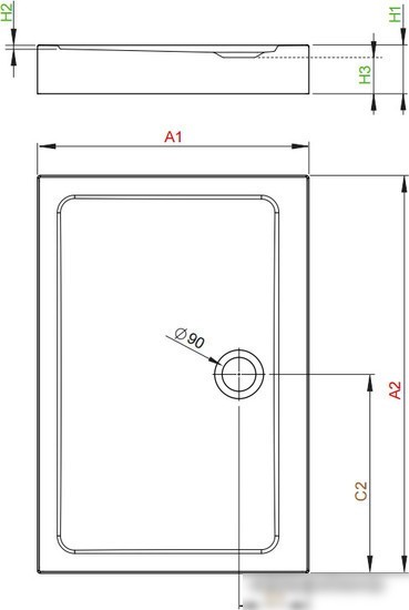 Душевой поддон Radaway Doros D Compact 110x90 [SDRD1190-05]