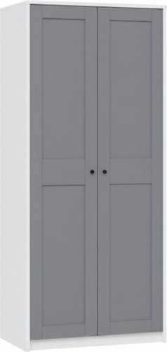 Шкаф распашной Mio Tesoro Макс 75x58x233 2 двери с выдвижным ящиком (белый/серый)