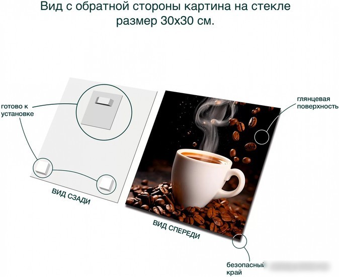 Картина Stamprint Кофейное удовольствие KT067 (30x30)