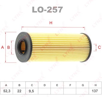 Масляный фильтр LynxAuto LO-257