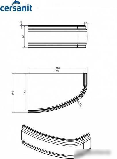 Фронтальный экран под ванну Cersanit Joanna 140 A63360