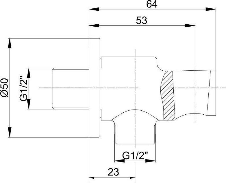 Шланговое подключение E.C.A 102199523C1EX (черный матовый)