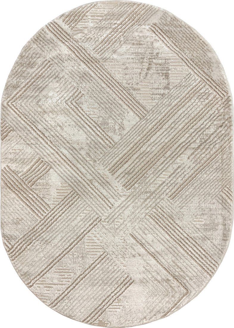 Ковер для жилой комнаты Safyun Eva LZ113-CREAM-BEIGE-OVAL (0.8x1.5)
