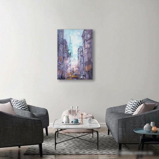 Картина Stamprint Фиолетовый город АT008 (85x60)