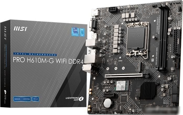 Материнская плата MSI PRO H610M-G WiFi DDR4