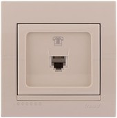 Розетка телефонная Lezard Deriy 702-0303-137 (кремовый)