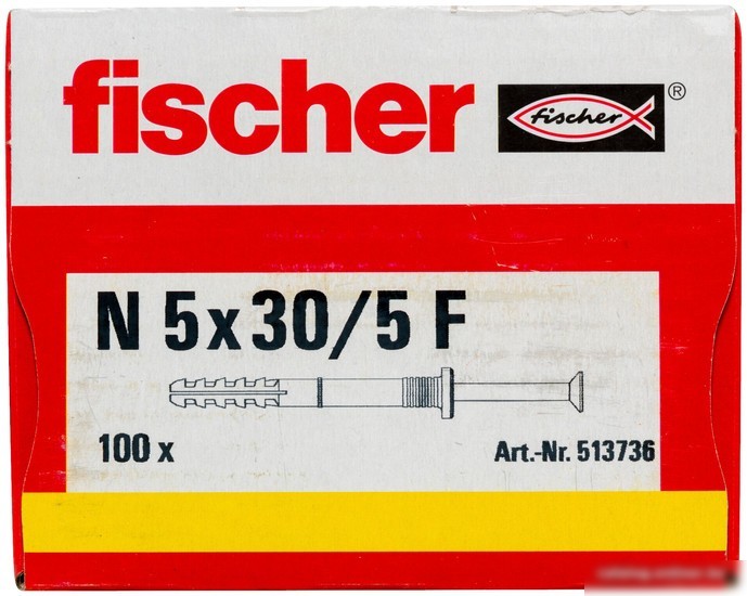 Дюбель-гвоздь Fischer N 5 x 30/5 F 513736 (100 шт)