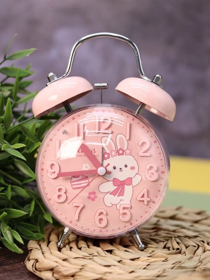 Настольные часы ILikeGift Clear wake-up with animals HL-5140-02 (pink bunny)
