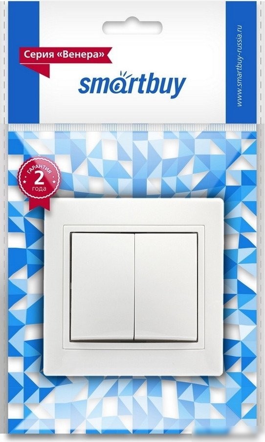 Выключатель SmartBuy Венера SBE-01w-10-SW2-0-c
