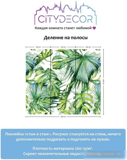 Фотообои Citydecor Абстракция 113 300x260