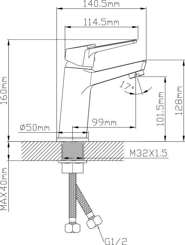 Смеситель Econoce D35-A 570 EC0571BL (черный)
