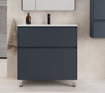 Symbolite Тумба под умывальник Лима 100 Line Plus 2 ящика (графит)