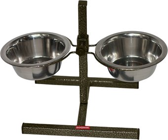 Подставка для мисок Zoonik 08812-1 (бронзовый, с мисками)