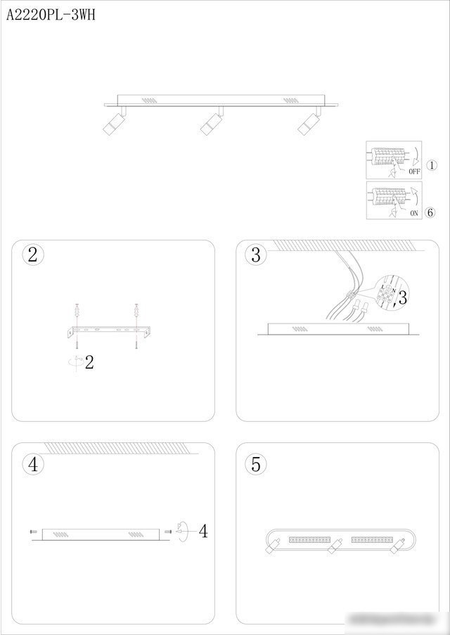 Спот Arte Lamp A2220PL-3WH