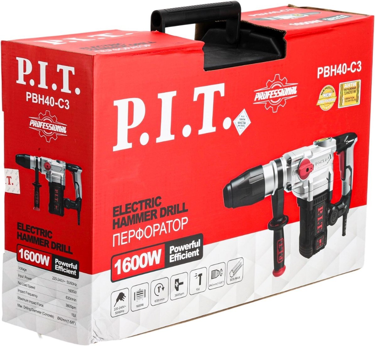 Перфоратор P.I.T. PBH40-C3 (кейс)